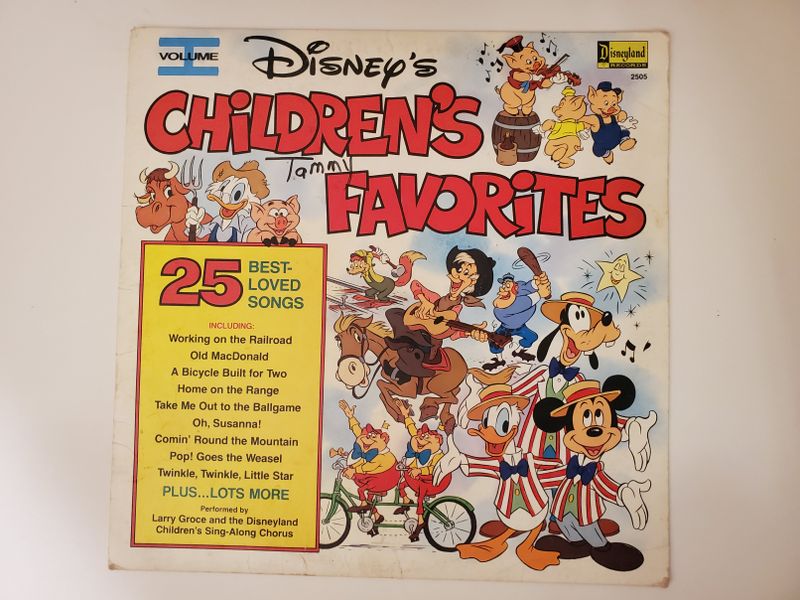 Larry Groce and the Disneyland Children's Sing-Along Chorus Disney's Children's Favorites vinyl record